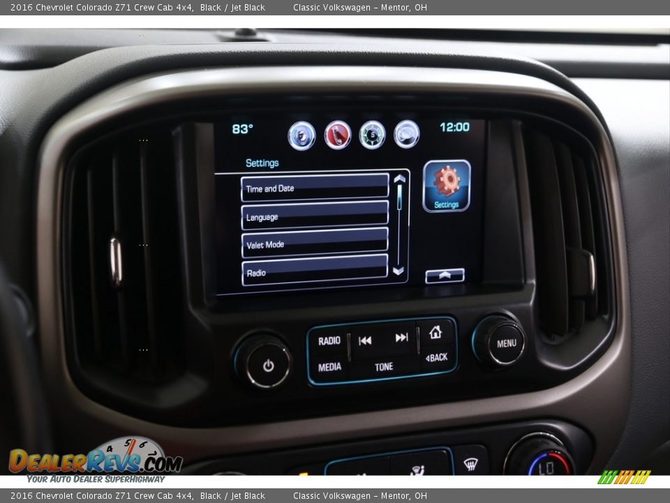 2016 Chevrolet Colorado Z71 Crew Cab 4x4 Black / Jet Black Photo #14