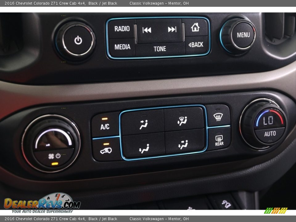 2016 Chevrolet Colorado Z71 Crew Cab 4x4 Black / Jet Black Photo #16