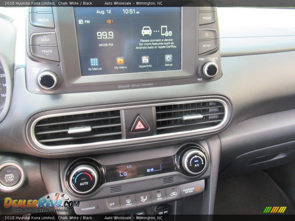 2018 Hyundai Kona Limited Chalk White / Black Photo #17