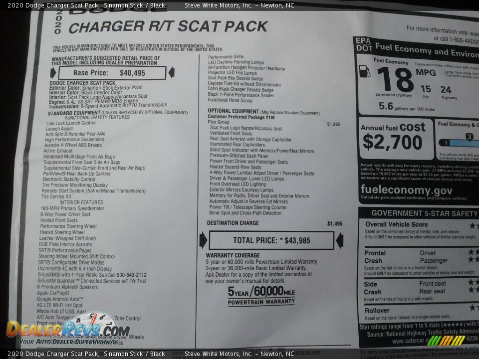 2020 Dodge Charger Scat Pack Sinamon Stick / Black Photo #27