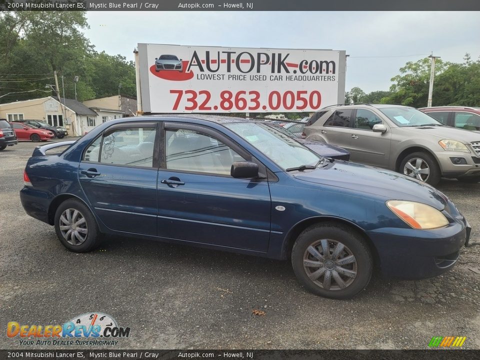 2004 Mitsubishi Lancer ES Mystic Blue Pearl / Gray Photo #2