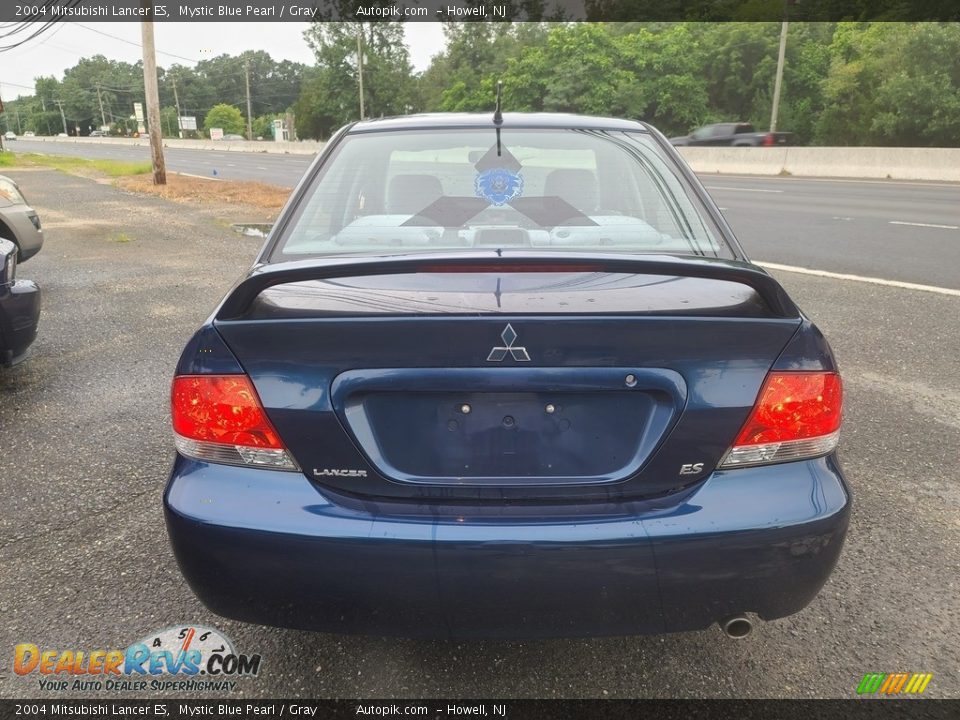 2004 Mitsubishi Lancer ES Mystic Blue Pearl / Gray Photo #4