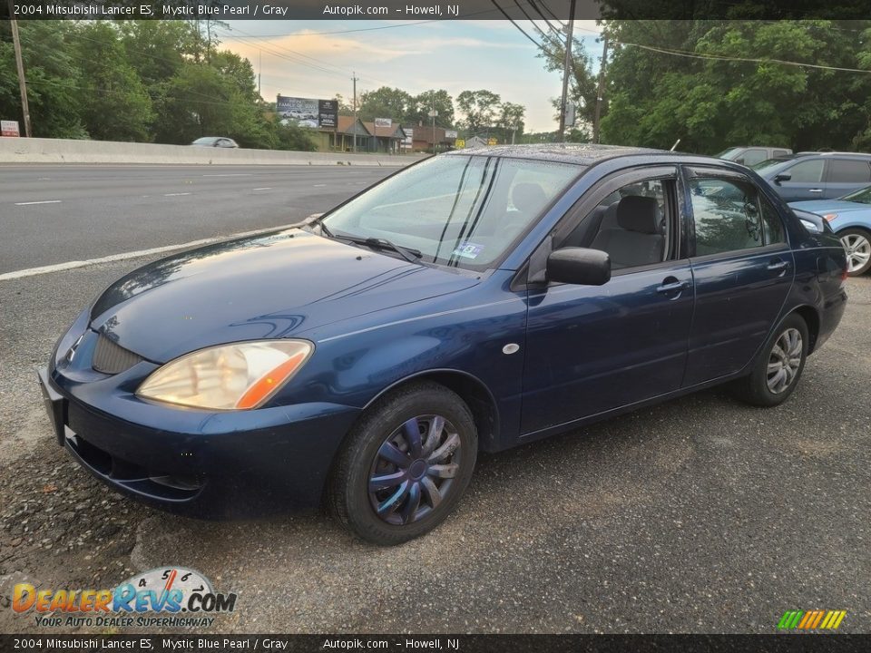 2004 Mitsubishi Lancer ES Mystic Blue Pearl / Gray Photo #6