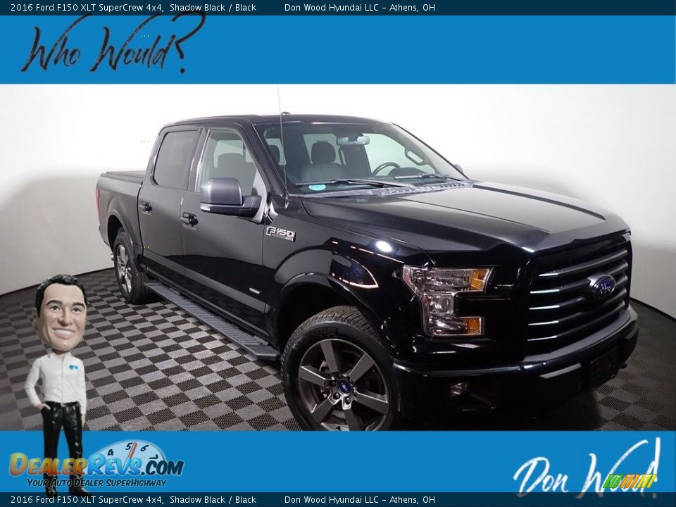 2016 Ford F150 XLT SuperCrew 4x4 Shadow Black / Black Photo #1