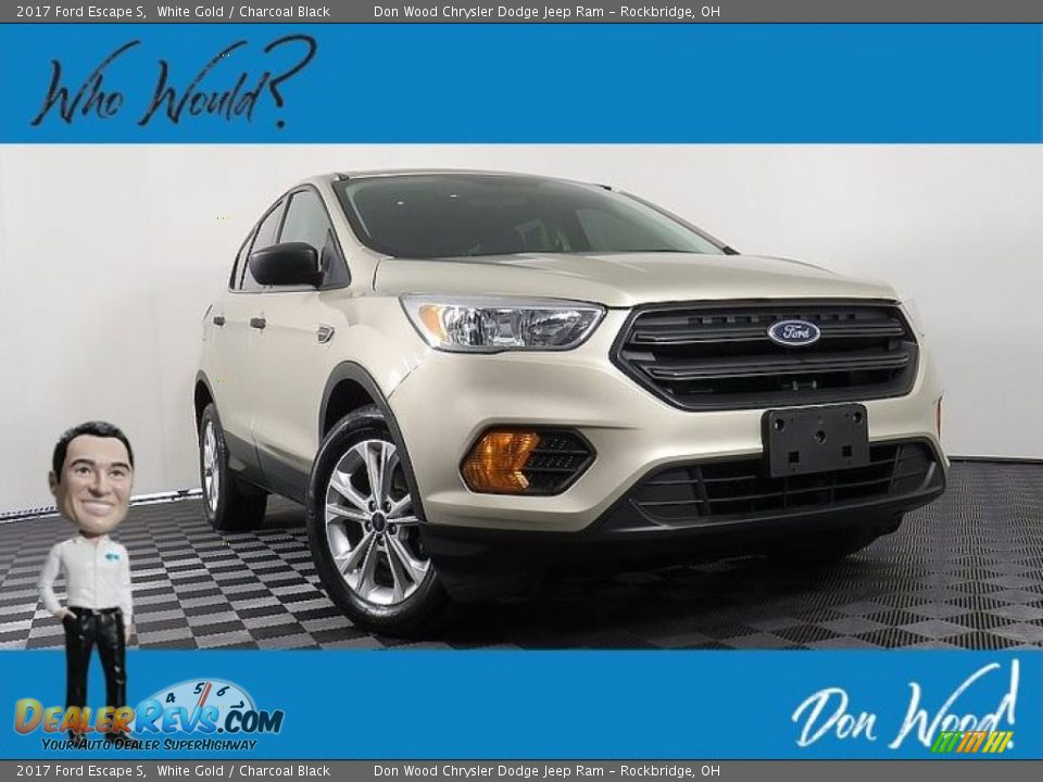 2017 Ford Escape S White Gold / Charcoal Black Photo #1