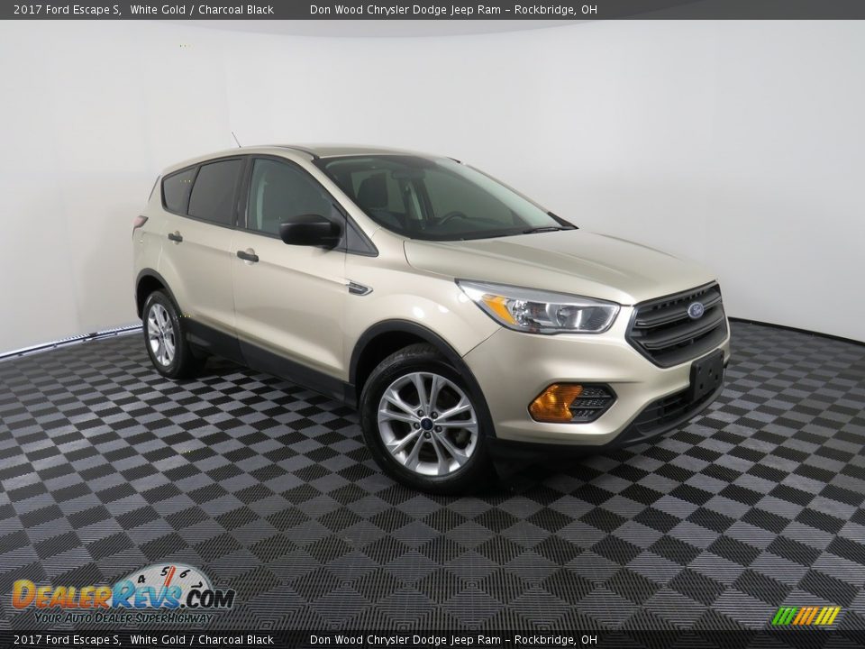 2017 Ford Escape S White Gold / Charcoal Black Photo #3