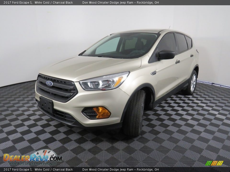 2017 Ford Escape S White Gold / Charcoal Black Photo #8
