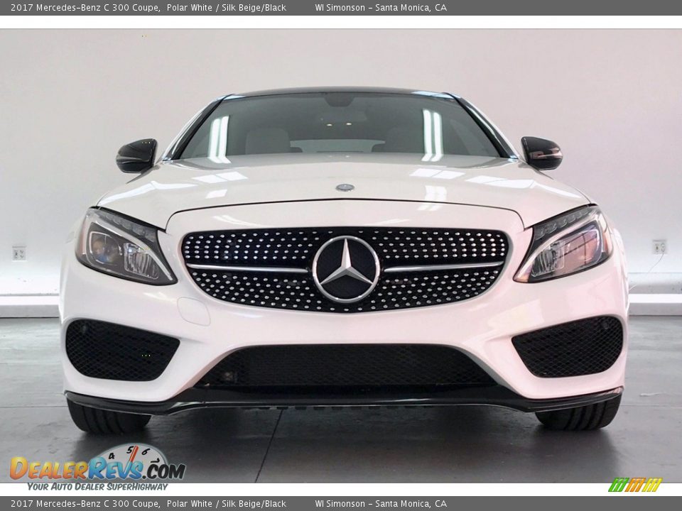 2017 Mercedes-Benz C 300 Coupe Polar White / Silk Beige/Black Photo #2