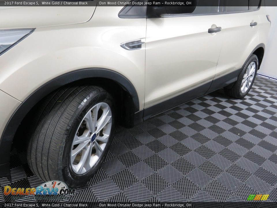 2017 Ford Escape S White Gold / Charcoal Black Photo #9