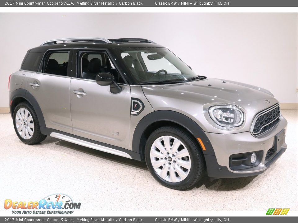 2017 Mini Countryman Cooper S ALL4 Melting Silver Metallic / Carbon Black Photo #1