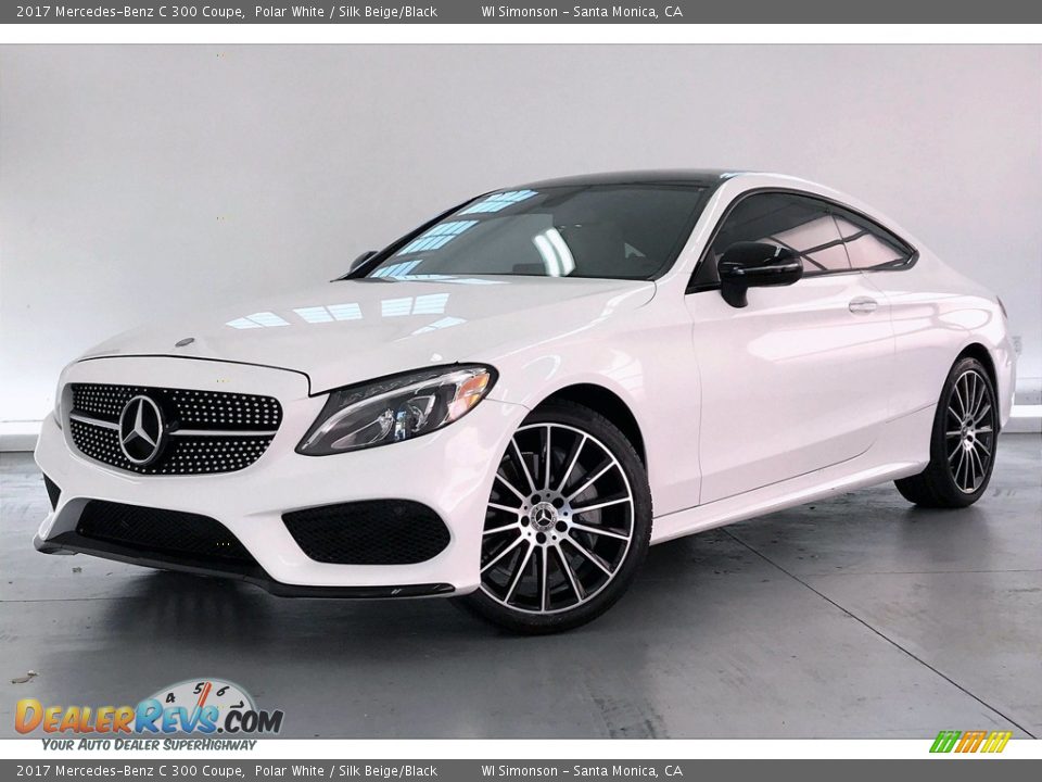 2017 Mercedes-Benz C 300 Coupe Polar White / Silk Beige/Black Photo #12