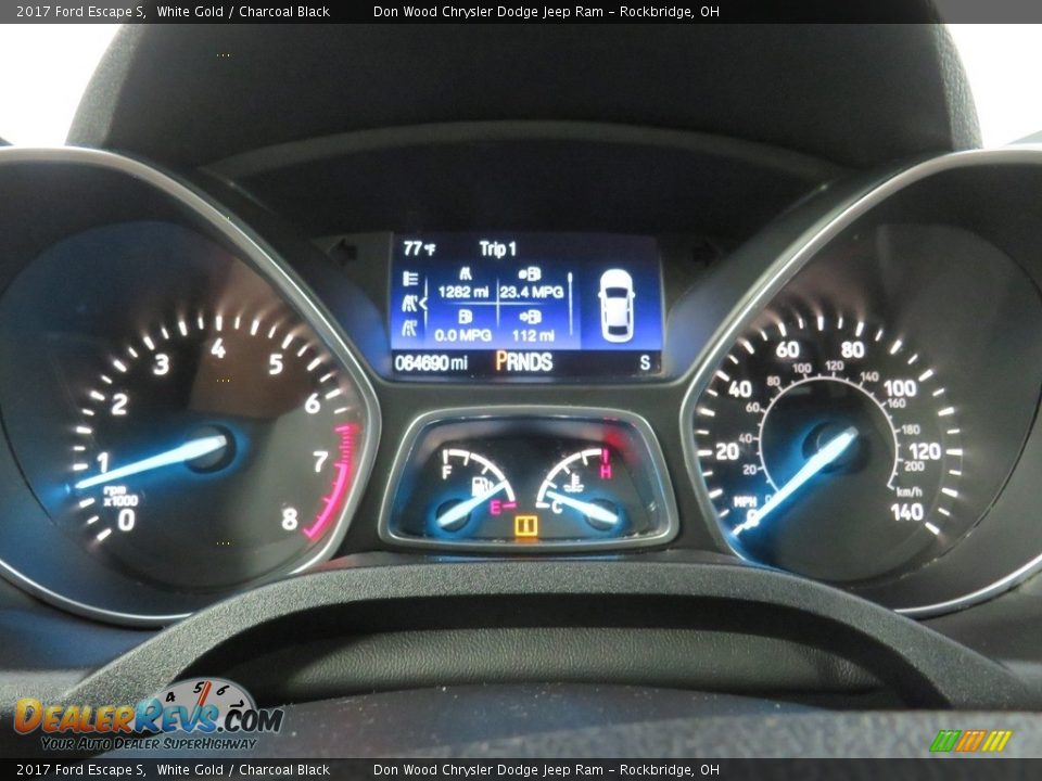 2017 Ford Escape S White Gold / Charcoal Black Photo #32