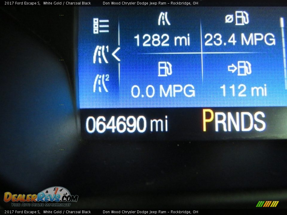 2017 Ford Escape S White Gold / Charcoal Black Photo #33