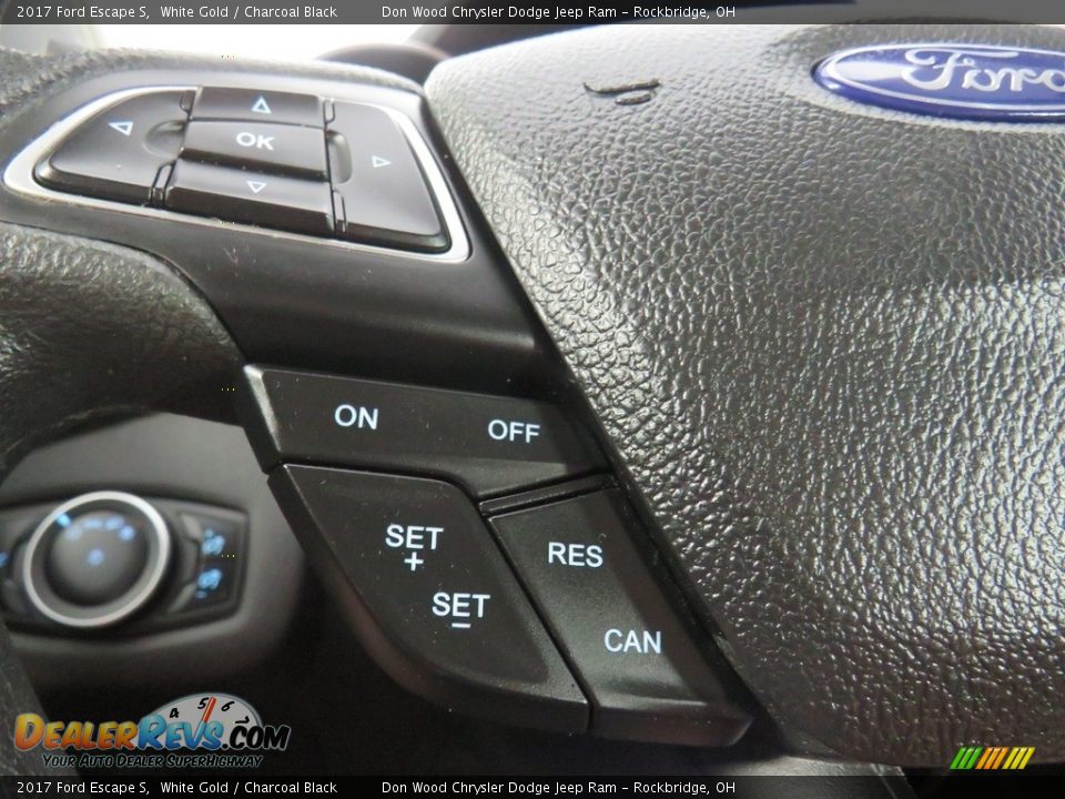 2017 Ford Escape S White Gold / Charcoal Black Photo #35