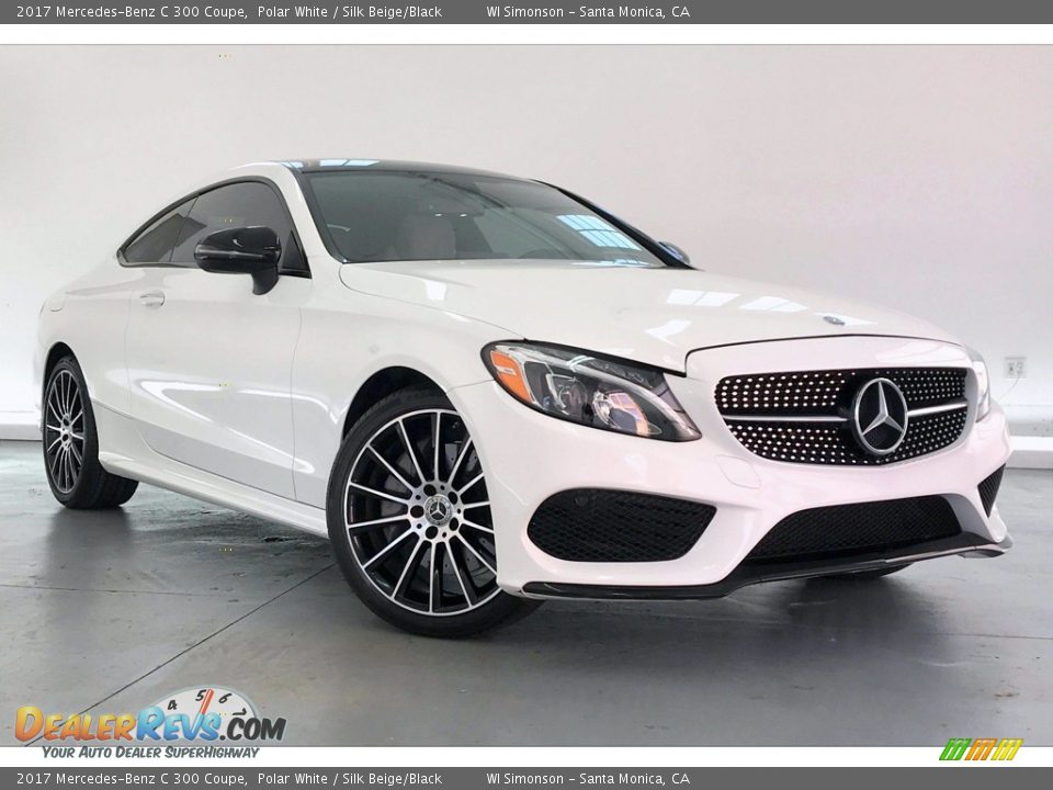 2017 Mercedes-Benz C 300 Coupe Polar White / Silk Beige/Black Photo #34