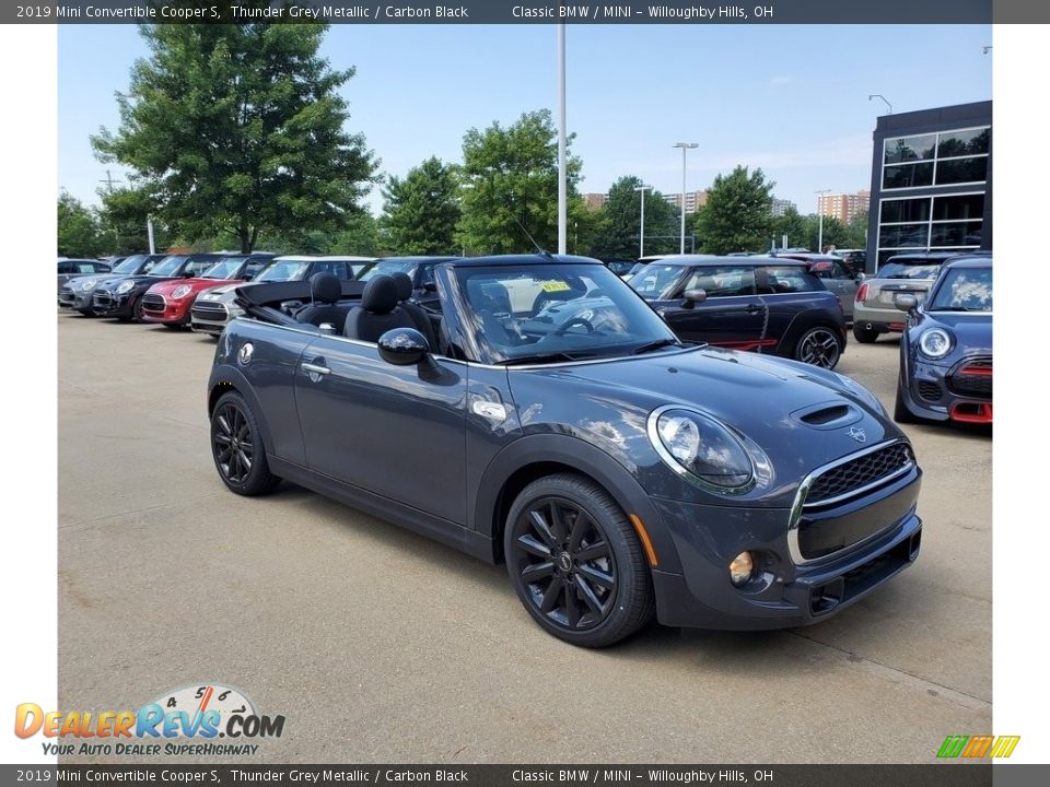 2019 Mini Convertible Cooper S Thunder Grey Metallic / Carbon Black Photo #1