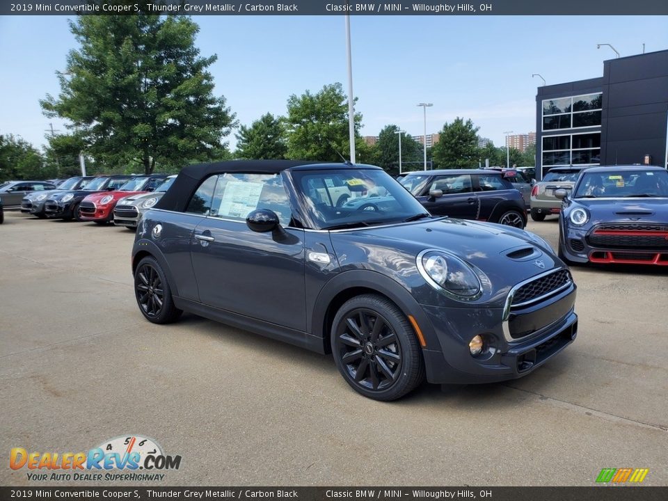 2019 Mini Convertible Cooper S Thunder Grey Metallic / Carbon Black Photo #2