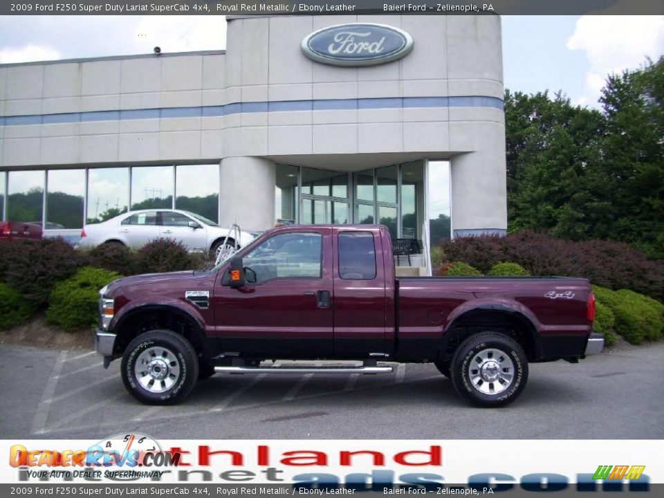 2009 Ford F250 Super Duty Lariat SuperCab 4x4 Royal Red Metallic / Ebony Leather Photo #1