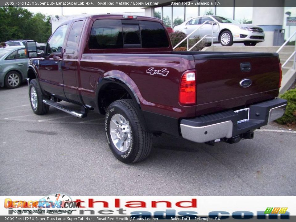 2009 Ford F250 Super Duty Lariat SuperCab 4x4 Royal Red Metallic / Ebony Leather Photo #2