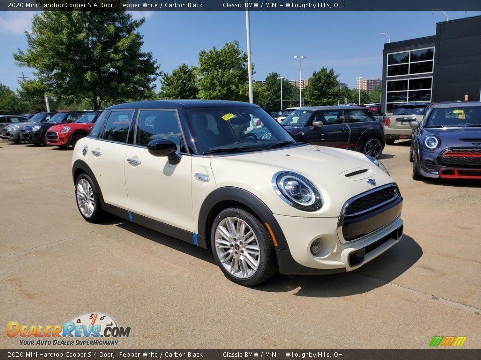 2020 Mini Hardtop Cooper S 4 Door Pepper White / Carbon Black Photo #1