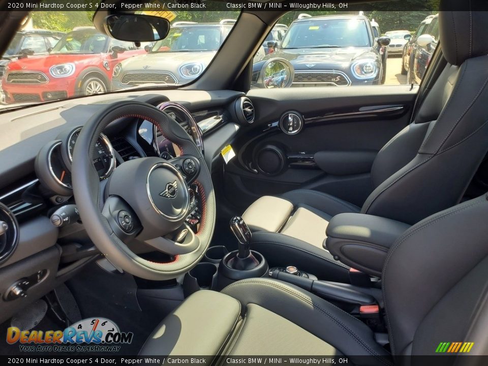 2020 Mini Hardtop Cooper S 4 Door Pepper White / Carbon Black Photo #3