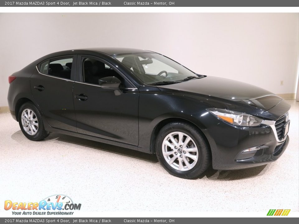 2017 Mazda MAZDA3 Sport 4 Door Jet Black Mica / Black Photo #1