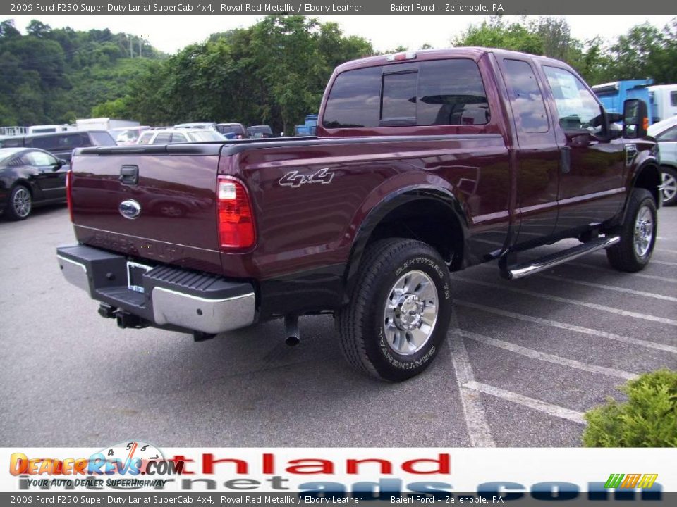2009 Ford F250 Super Duty Lariat SuperCab 4x4 Royal Red Metallic / Ebony Leather Photo #4