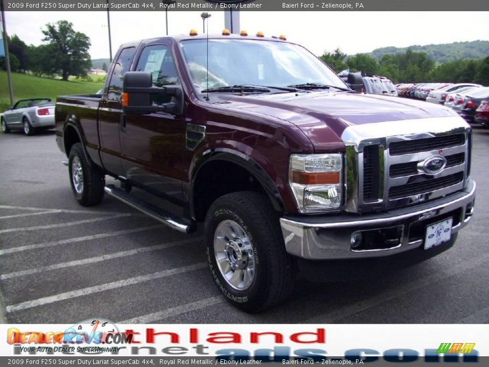 2009 Ford F250 Super Duty Lariat SuperCab 4x4 Royal Red Metallic / Ebony Leather Photo #5