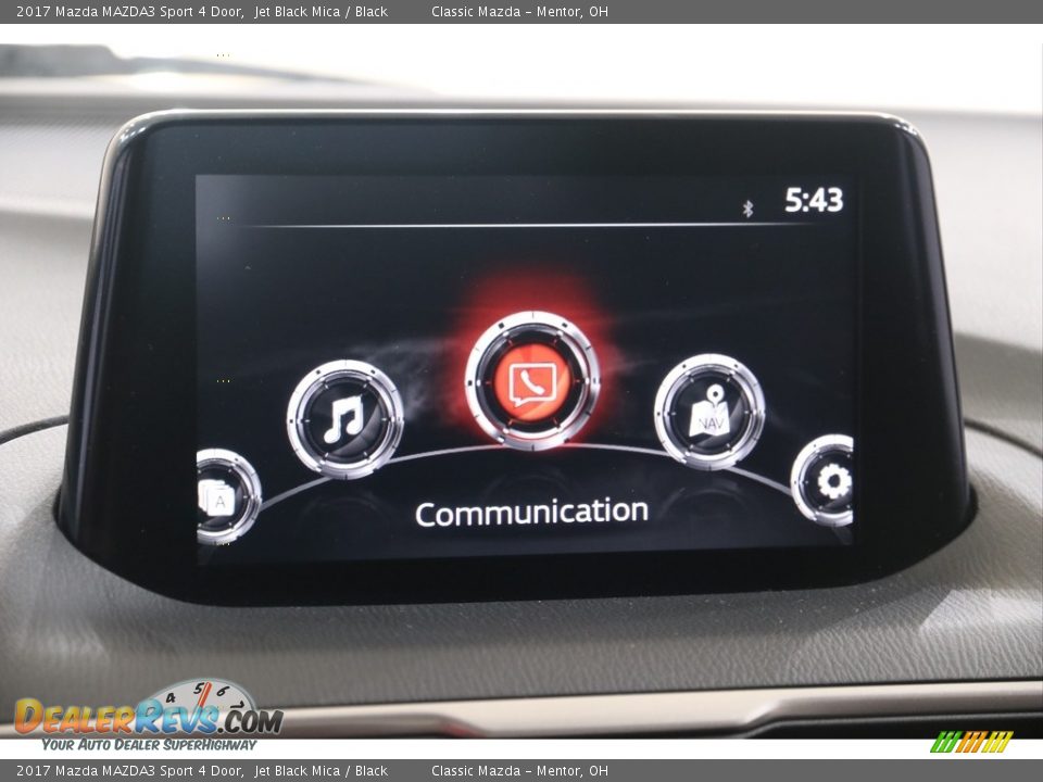 2017 Mazda MAZDA3 Sport 4 Door Jet Black Mica / Black Photo #10