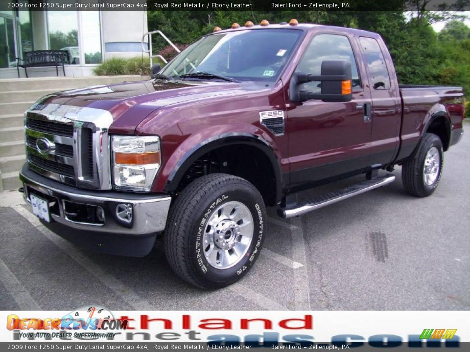 2009 Ford F250 Super Duty Lariat SuperCab 4x4 Royal Red Metallic / Ebony Leather Photo #6