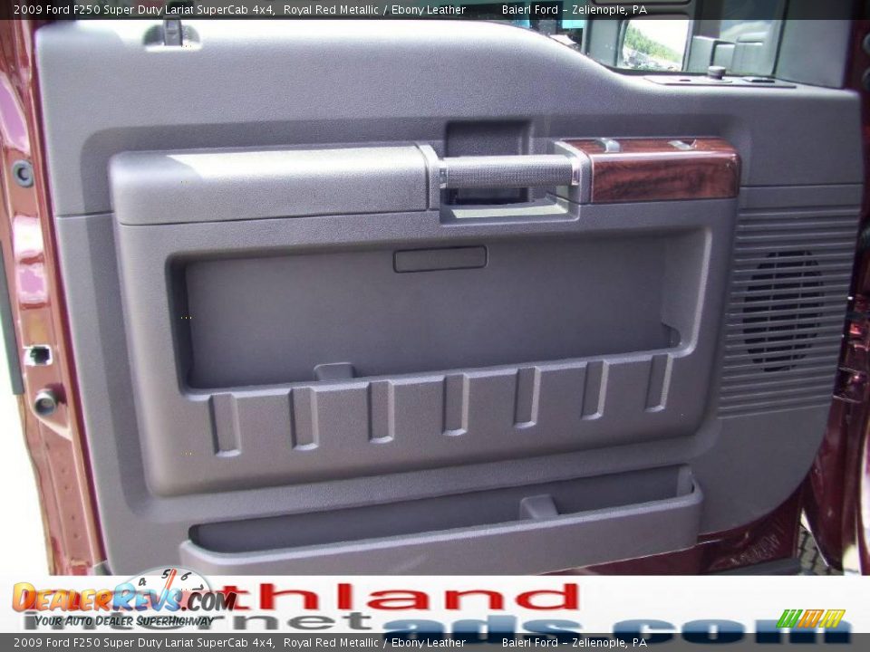 2009 Ford F250 Super Duty Lariat SuperCab 4x4 Royal Red Metallic / Ebony Leather Photo #10