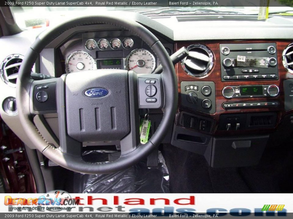 2009 Ford F250 Super Duty Lariat SuperCab 4x4 Royal Red Metallic / Ebony Leather Photo #12