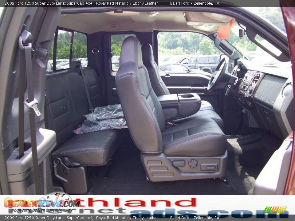 2009 Ford F250 Super Duty Lariat SuperCab 4x4 Royal Red Metallic / Ebony Leather Photo #14