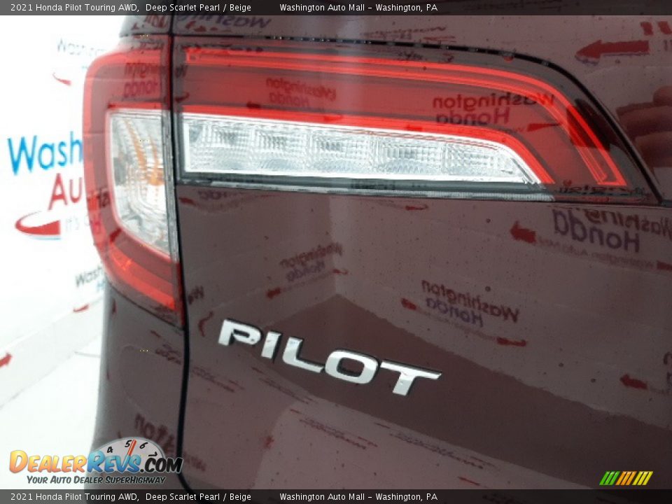 2021 Honda Pilot Touring AWD Deep Scarlet Pearl / Beige Photo #31
