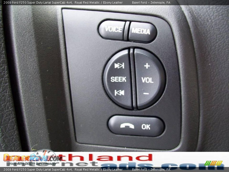2009 Ford F250 Super Duty Lariat SuperCab 4x4 Royal Red Metallic / Ebony Leather Photo #18