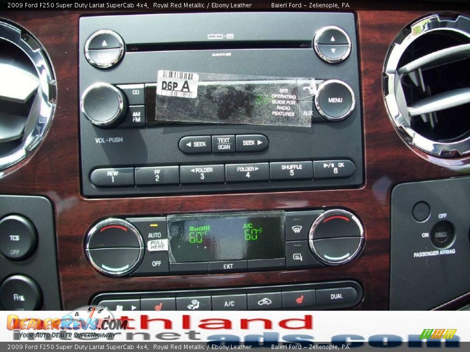 2009 Ford F250 Super Duty Lariat SuperCab 4x4 Royal Red Metallic / Ebony Leather Photo #19