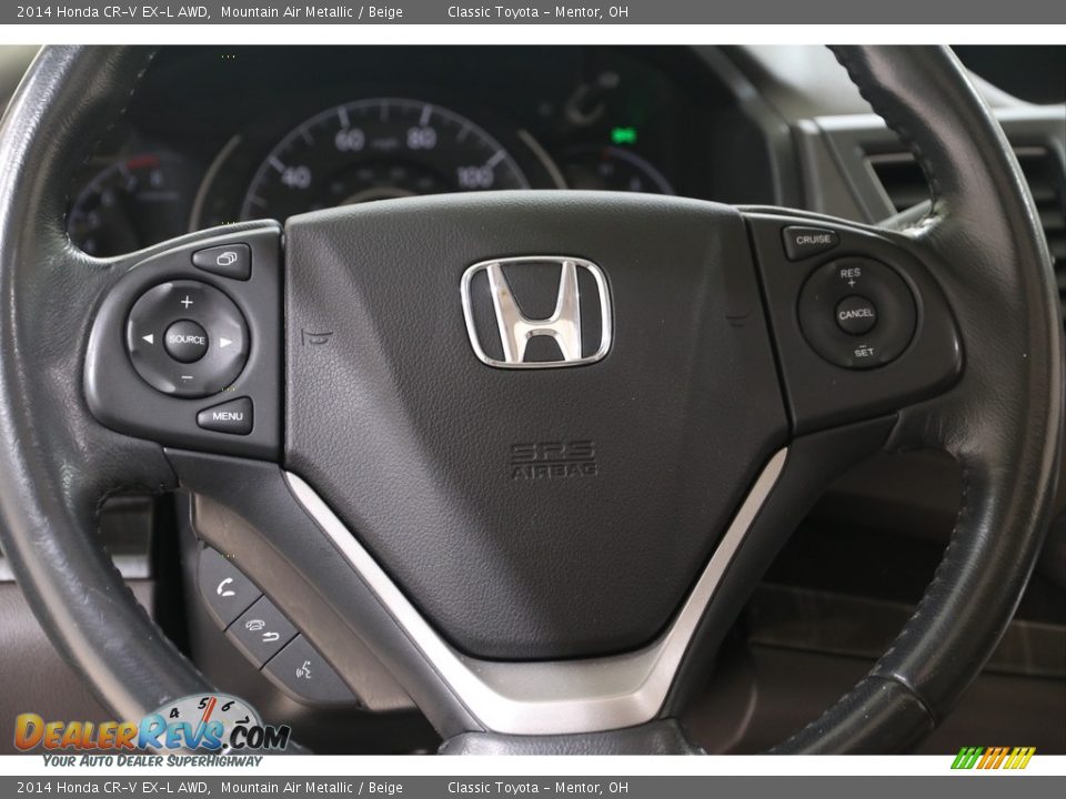 2014 Honda CR-V EX-L AWD Mountain Air Metallic / Beige Photo #9