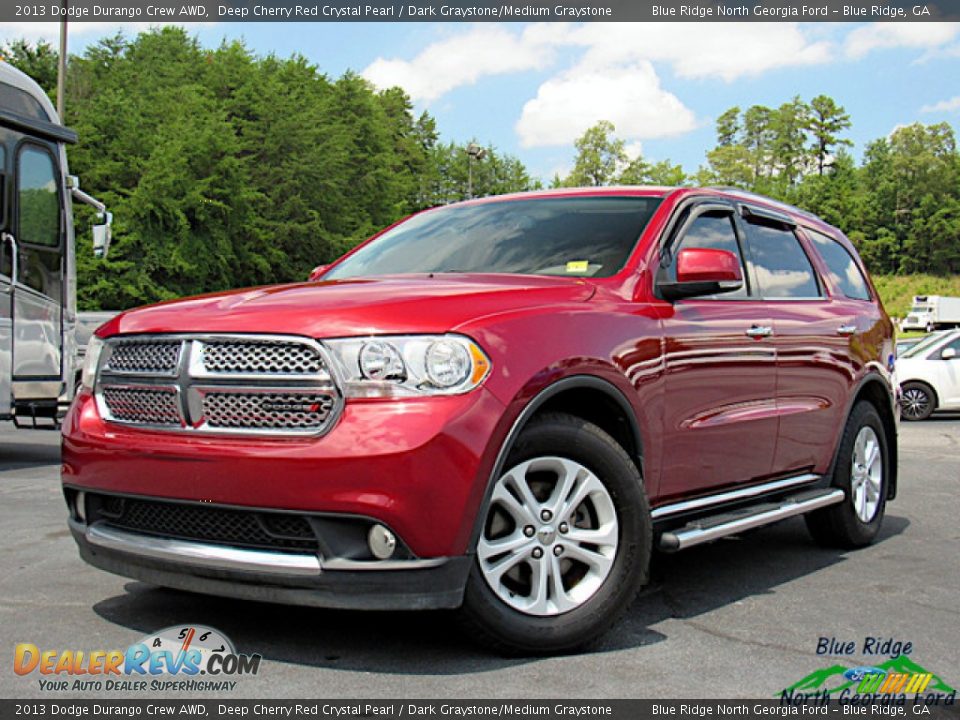 2013 Dodge Durango Crew AWD Deep Cherry Red Crystal Pearl / Dark Graystone/Medium Graystone Photo #1
