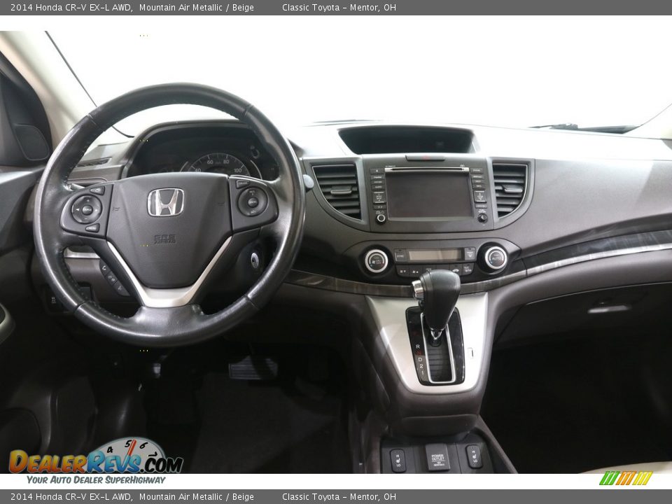 2014 Honda CR-V EX-L AWD Mountain Air Metallic / Beige Photo #33