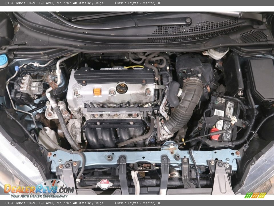 2014 Honda CR-V EX-L AWD Mountain Air Metallic / Beige Photo #35