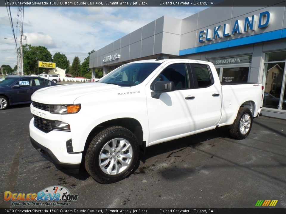 2020 Chevrolet Silverado 1500 Custom Double Cab 4x4 Summit White / Jet Black Photo #1