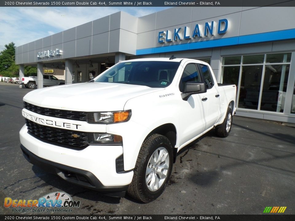 2020 Chevrolet Silverado 1500 Custom Double Cab 4x4 Summit White / Jet Black Photo #2