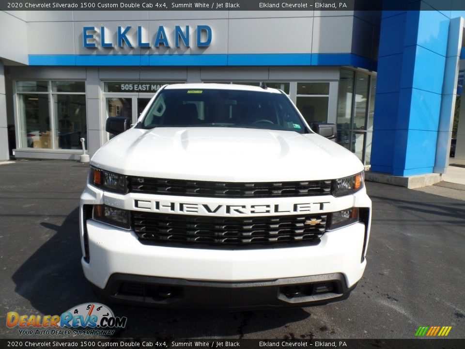 2020 Chevrolet Silverado 1500 Custom Double Cab 4x4 Summit White / Jet Black Photo #3