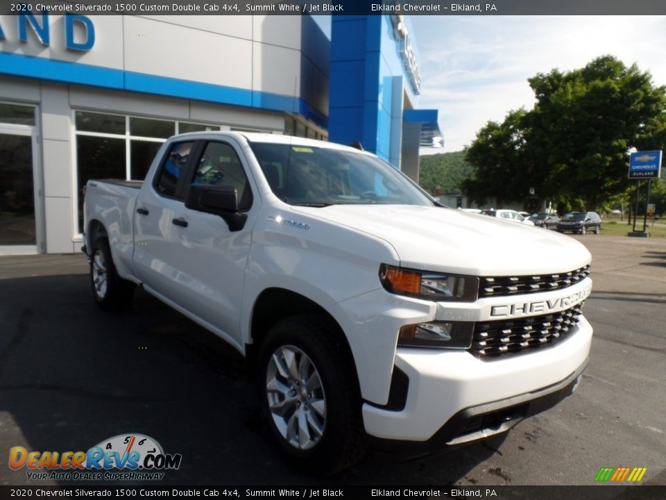 2020 Chevrolet Silverado 1500 Custom Double Cab 4x4 Summit White / Jet Black Photo #4