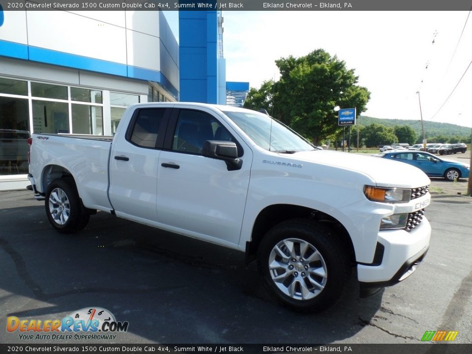 2020 Chevrolet Silverado 1500 Custom Double Cab 4x4 Summit White / Jet Black Photo #5