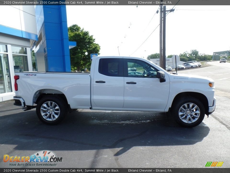 2020 Chevrolet Silverado 1500 Custom Double Cab 4x4 Summit White / Jet Black Photo #6