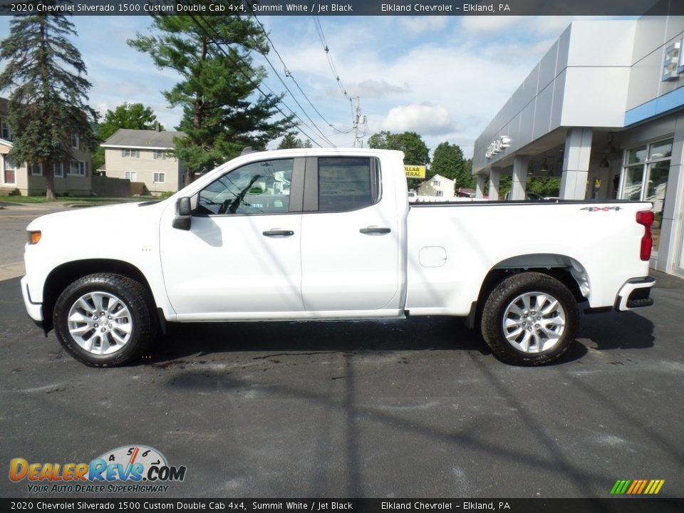 2020 Chevrolet Silverado 1500 Custom Double Cab 4x4 Summit White / Jet Black Photo #10