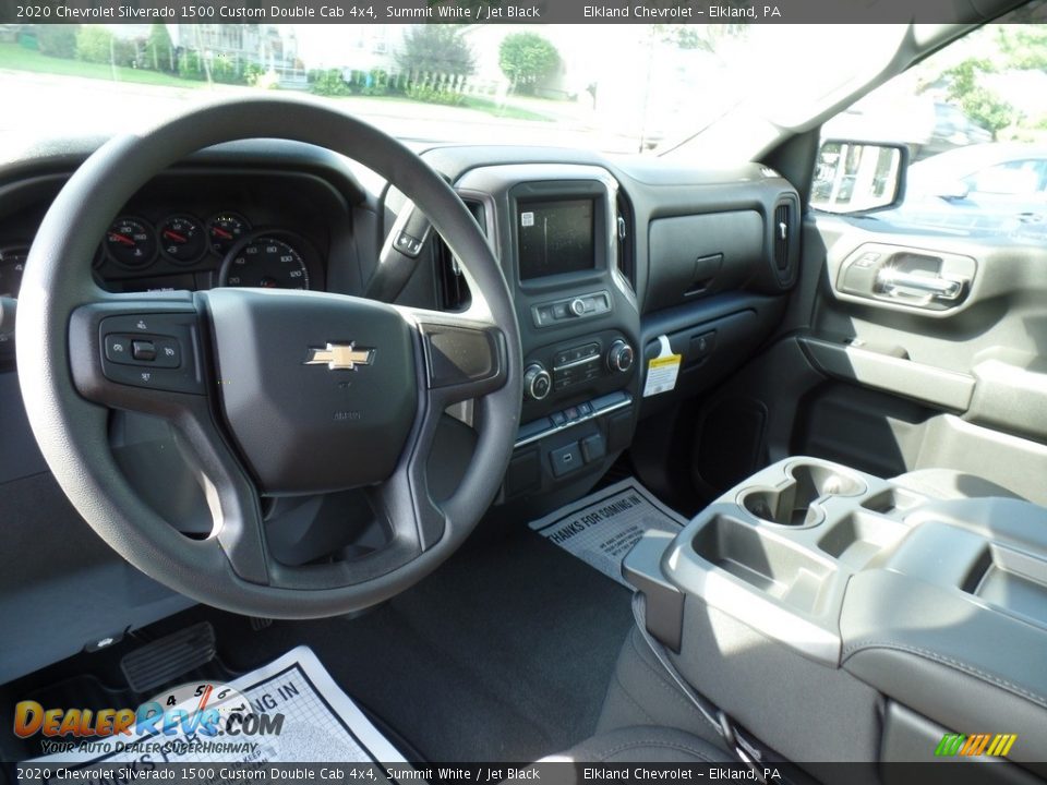 2020 Chevrolet Silverado 1500 Custom Double Cab 4x4 Summit White / Jet Black Photo #18