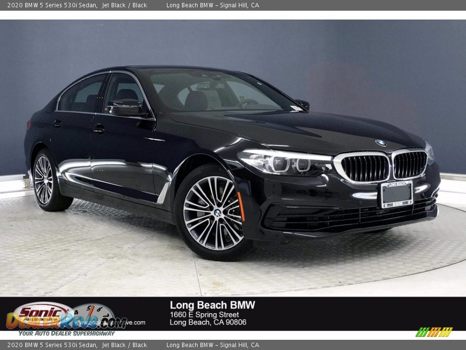 2020 BMW 5 Series 530i Sedan Jet Black / Black Photo #1