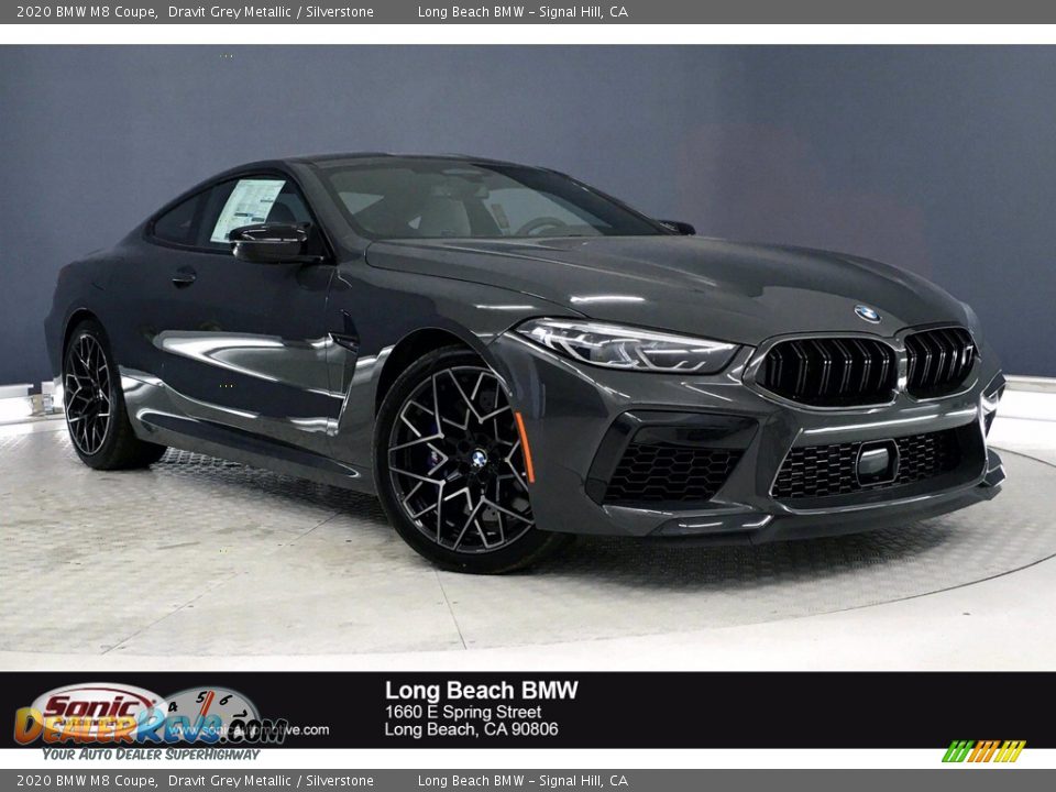 2020 BMW M8 Coupe Dravit Grey Metallic / Silverstone Photo #1